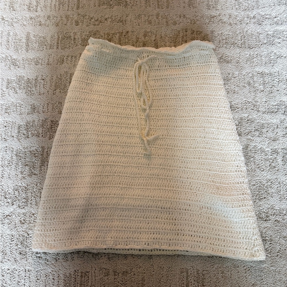 Princess Polly white crochet skirt
